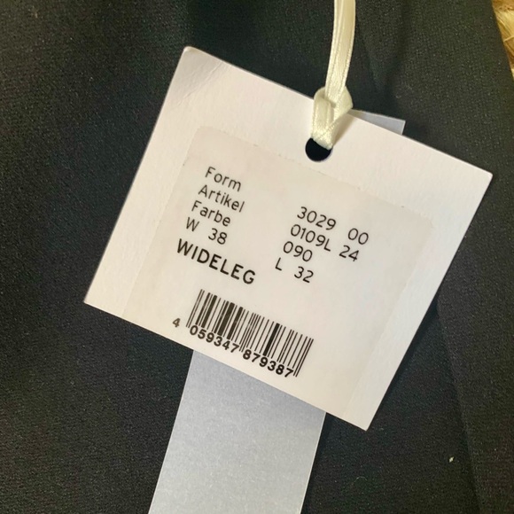 NWT MAC Wide Leg Black Pull-on Trousers Size W38/L32 - Picture 3 of 7